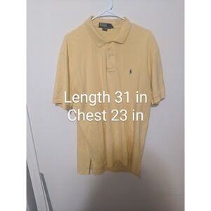 Polo Ralph Lauren Shirt Men's XL Yellow Polo 100% Cotton Preppy